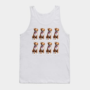 Boxer dog pattern Tank Top